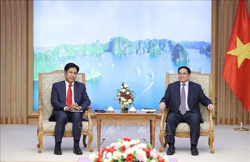 Thủ tướng Phạm Minh Chính tiếp Bộ trưởng Tư pháp Lào Phayvy Siboualypha

